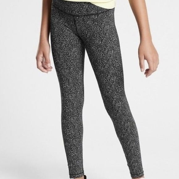 Athleta Other - Athleta Girl Chit Chat grey and white speckled leggings size 12